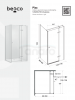 BESCO Kabina prysznicowa Pixa Gun Metal 120x90x195 Prawa PPP129-195GR